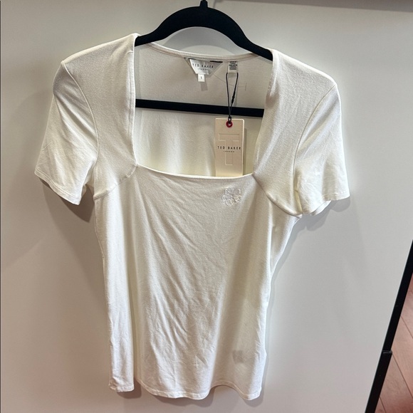 Ted Baker Tops - Ted Baker Cream Short Sleeve Top